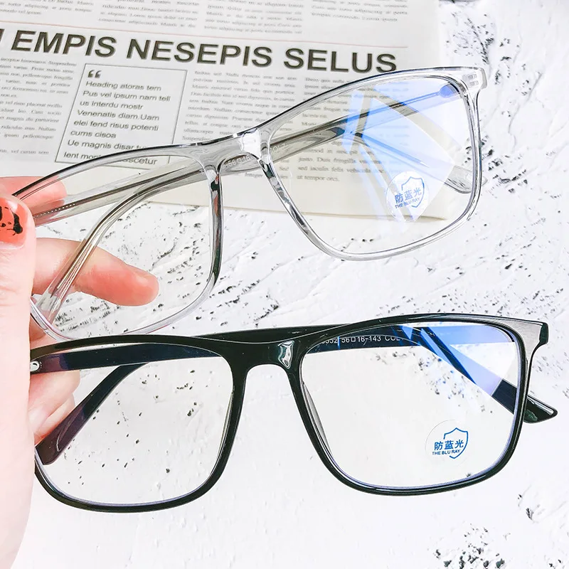 

2021 New Classic Anti-Blue Light Square Eyeglasses Women Computer Optical Plastic Glasses Frame Fashion Men Eye Glasses Myopia