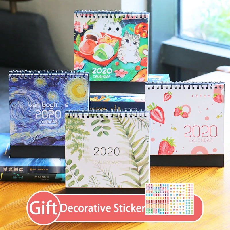 2020 Ван Гог звездное небо кошка креативный стол стоящая бумага