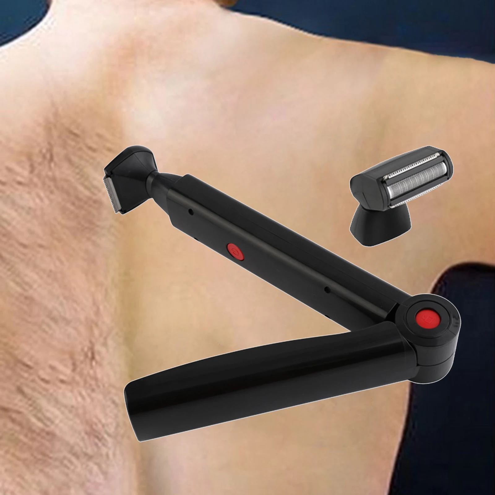 

Portable USB Rechargeable Electric Back Hair Shaver Painless Hair Removal