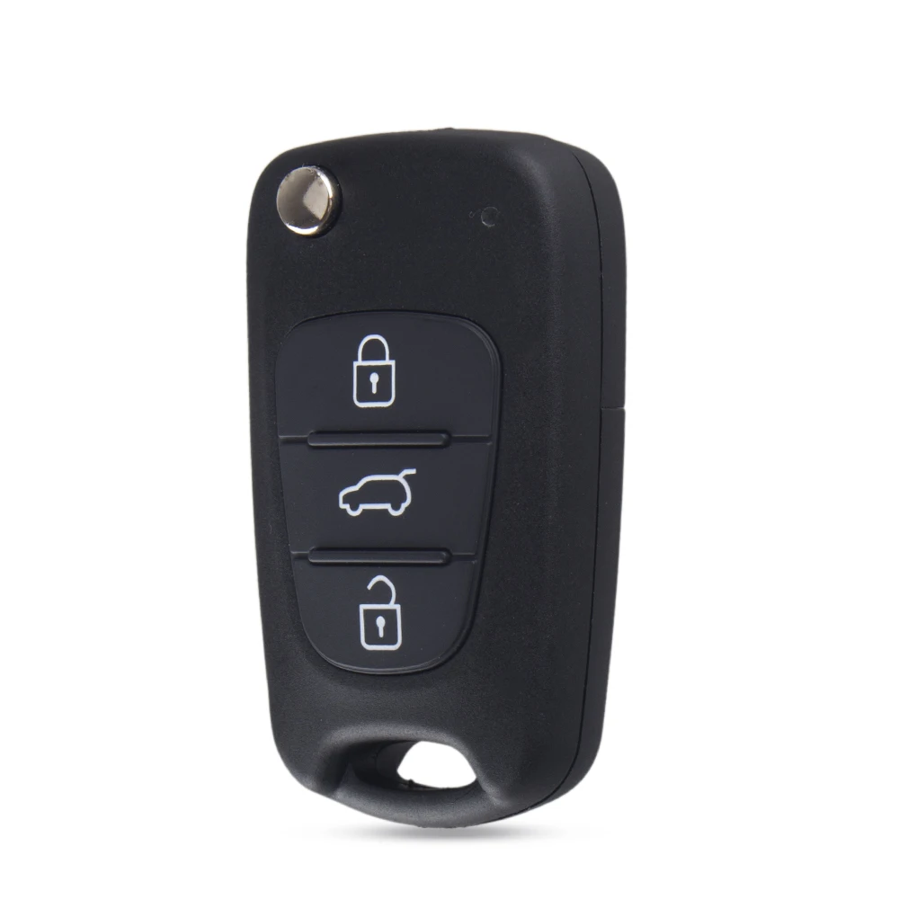 KEYYOU новый раскладной чехол с 3 кнопками для Hyundai I30 IX35 Kia K2 K5 Fob дистанционный