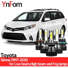 Комплект светодиодных фар YNFOM для Toyota Sienna CE,LE,XLE Limited L1L2L3 97-20, низкиевысокиепротивотуманные фары, автомобильные аксессуары, лампы для автомобильных фар