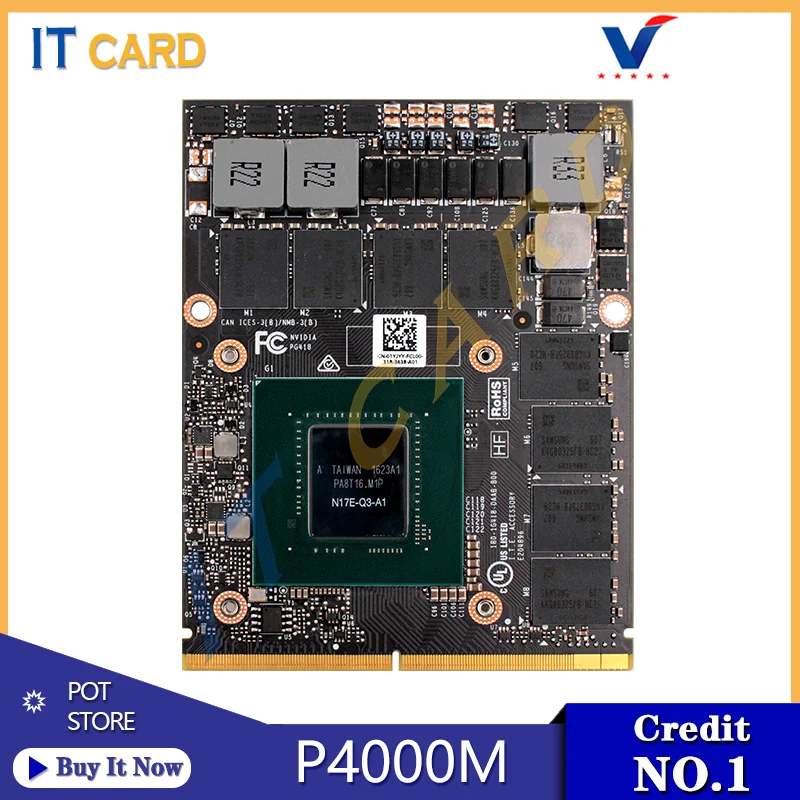 

Quadro P4000M P4000 GDDR5 8GB Video Graphics Card N17E-Q3-A1 With X-Bracket For HP ZBook 17 G3 G4 Dell M7710 M7720 Fujitsu H970