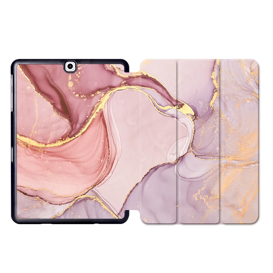 SS07 MTT Мрамор из искусственной кожи чехол для samsung Galaxy Tab A 9,7 дюймов принципиально Магнитная подставка чехол для планшета чехол SM-T550 SM-T555 SM-P550 - Цвет: SS07