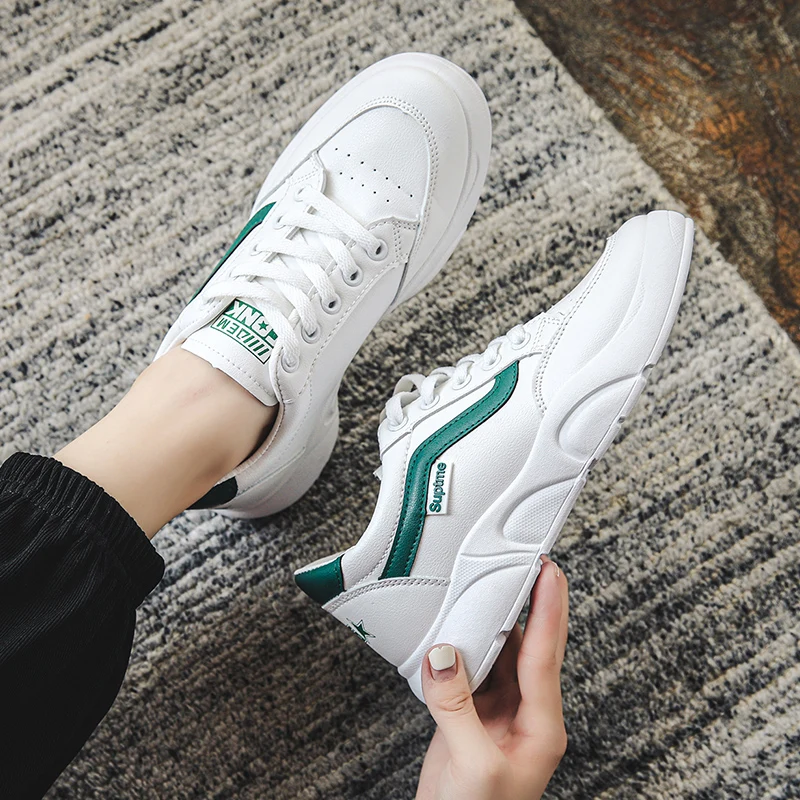 

Women's sports shoes fashion breathable vulcanized shoes women's platform shoes casual shoes white