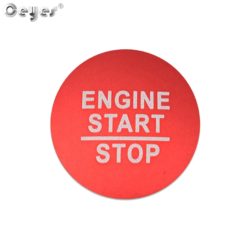 Red button cover Ceyes автомобильный Стайлинг для Honda Civic Fit Accord Dio Jazz Авто Кнопка запуска и остановки двигателя кольцо Чехлы наклейки аксессуары для интерьера - Цвет: Red button cover