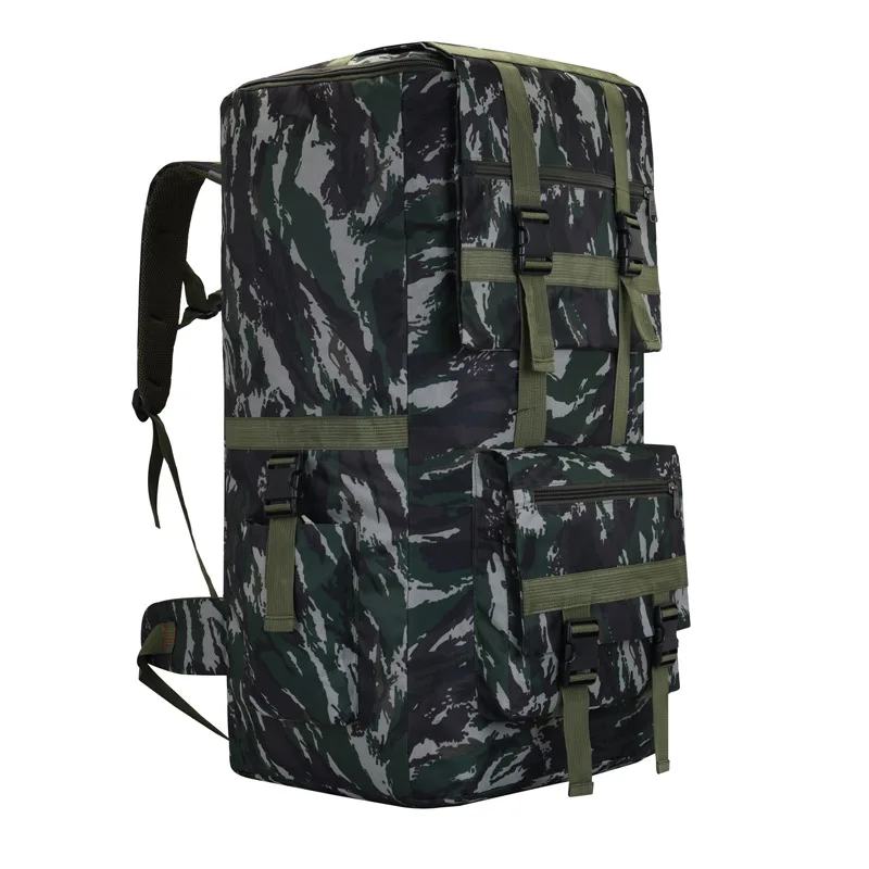 Сверхбольшая камуфляжная сумка Fonto для альпинизма 120 литра стеганая рюкзаки