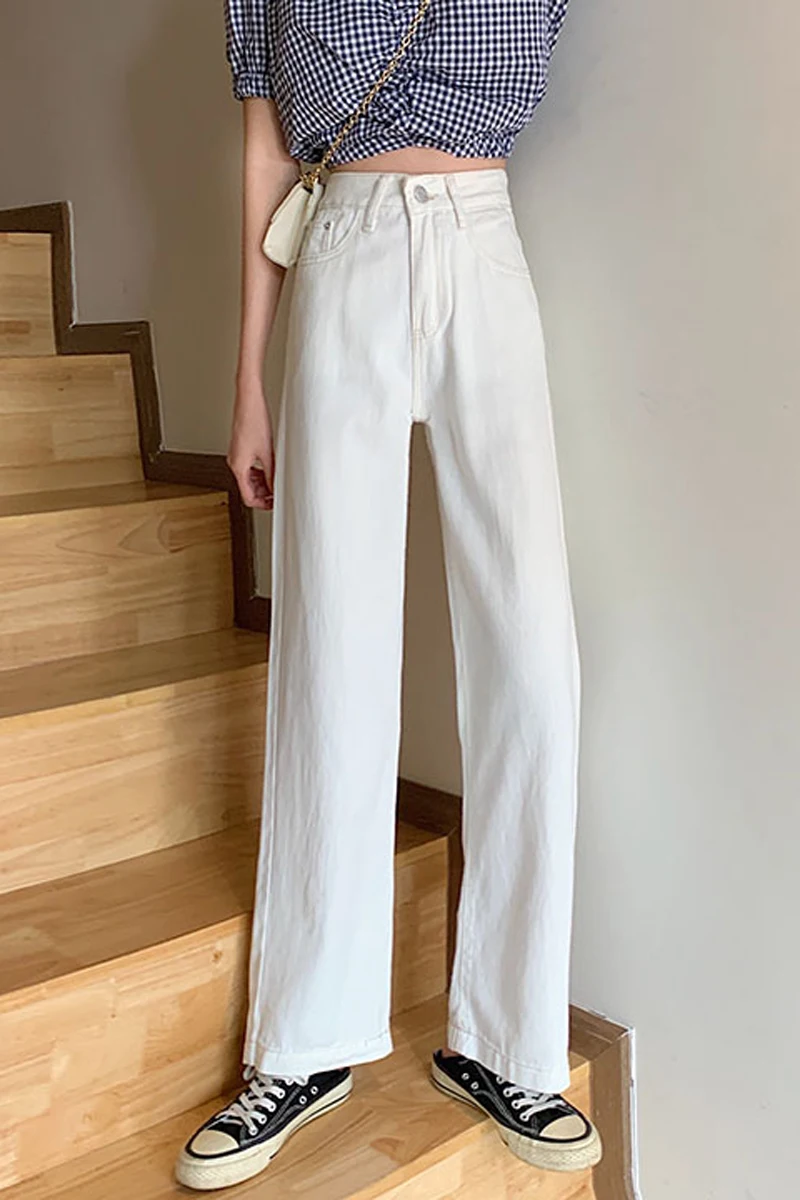 

WAVSIYIER winter denim pants women 2020 solid vintage high waist jeans woman Streetwear korean style Denim Trousers autumn chic