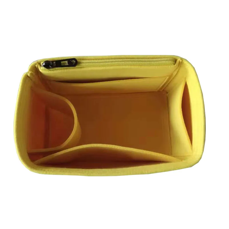 yellow side-zip M Сумка FK для девочек, сумки для хранения туалетных принадлежностей, войлочная косметичка, органайзер, сумка-Органайзер, многофункциональная дорожная косметичка - Цвет: yellow side-zip M