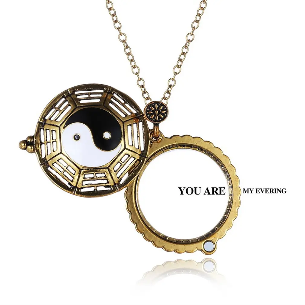 Yin-Yang Eight Diagrams Necklace Hanging Magnifier Lens with for Daily Wear Exquisite Workmanship | Украшения и аксессуары