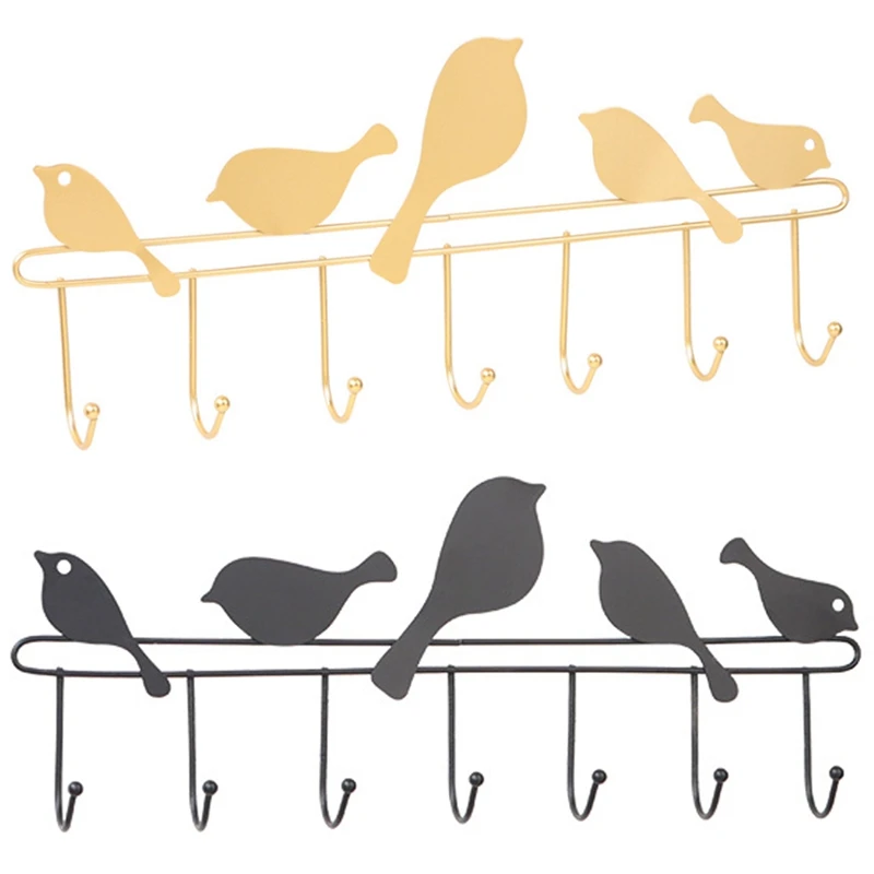 

New Nordic Minimalist Bird Hooks Perforated Fitting Room Wall Bathroom Racks Dormitory Racks Kitchen Storage Racks