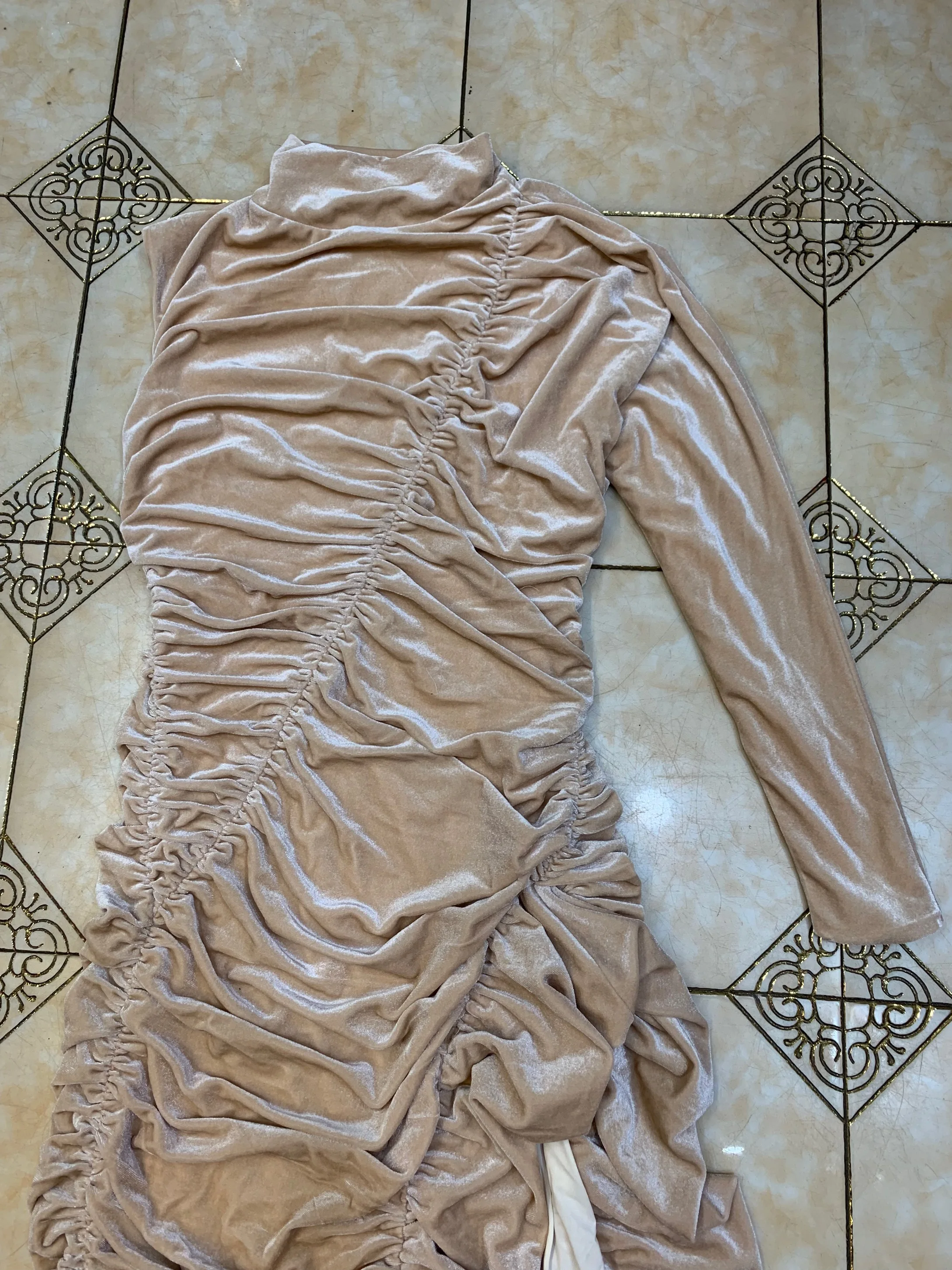

party dresses for women fashion Khaki elegant O-Neck Full Asymmetrical Sexy bodycon Celebrity Runway Asymmetrical dresses