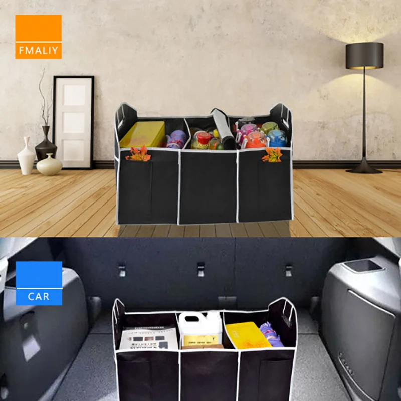 

Multi Pockets Storage Bag Car Storage Box Bag Organizer Large Capacity Car Trunk Organizer Folding Organizer Storage Container