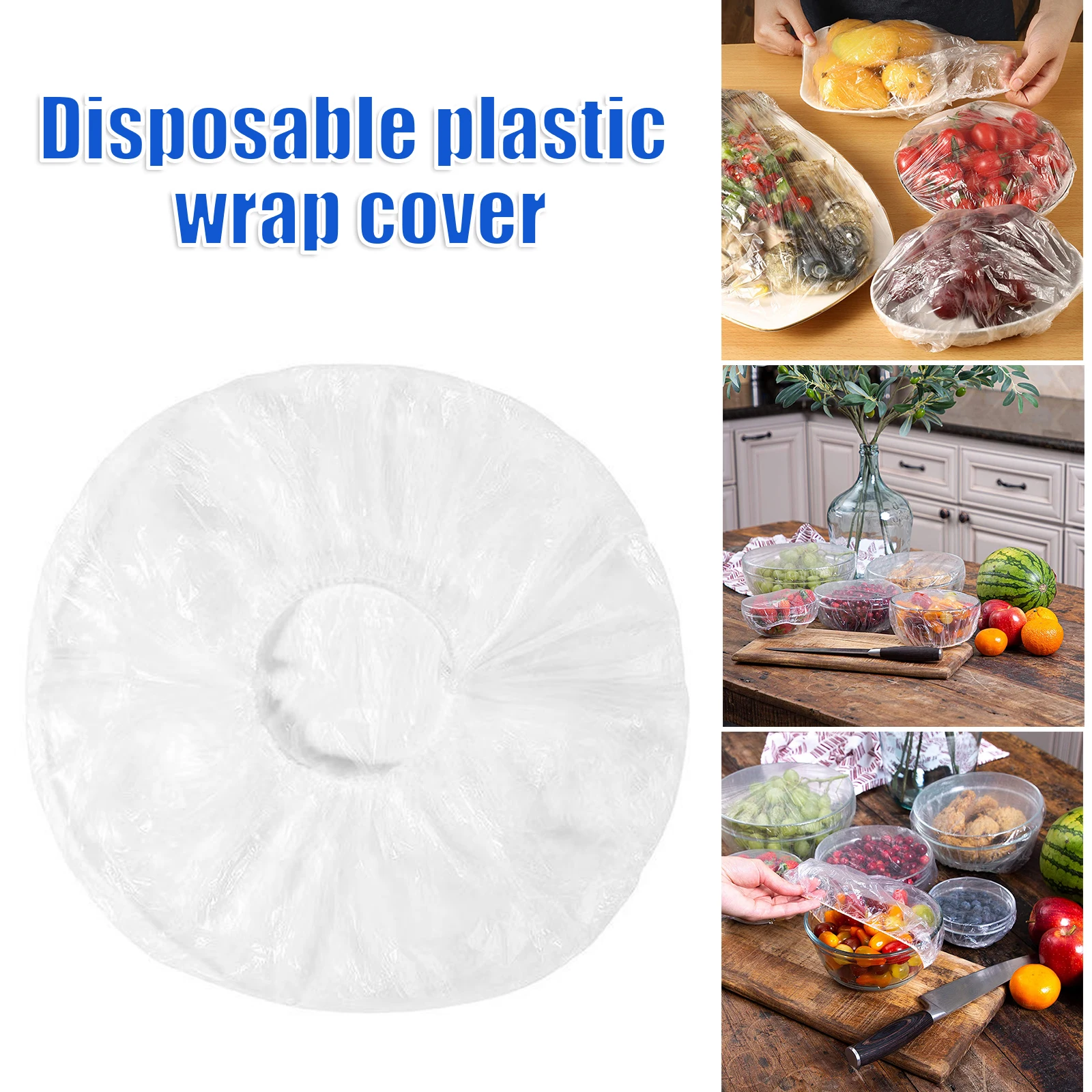 

100pcs Fresh Keeping Bags Elastic Food Storage Covers Universal Stretch Wrap Bowl Cover Kitchen Supply Bolsas De Almacenamiento