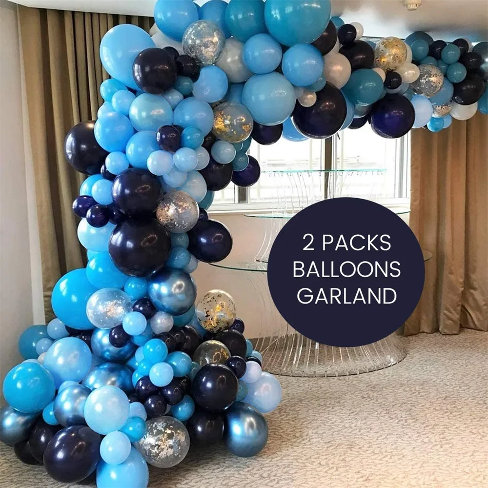 

106pcs New Retro Color Navy Blue Balloons Garland Gold Silver Confetti Balloon Arch Birthday Baby Shower Wedding Party Decor