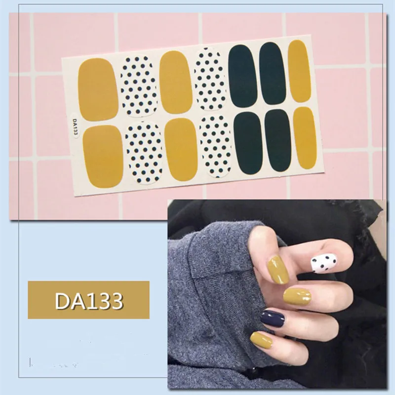 14tips/sheet Winter Design Sweater Nail Stickers Colorful Full Tips Wraps for DIY Adhesive Decals Women Art Decor Wholesale | Красота и