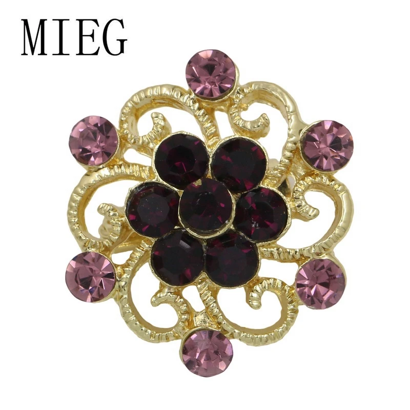 MIEG бренд маленький размер 1 дюйм 12 цветов Кристалл Стразы бижутерия в виде цветка