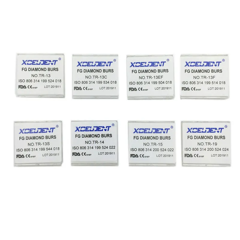 100 шт. стоматологические FG боры алмазные серии TR сверла 1 6 мм для