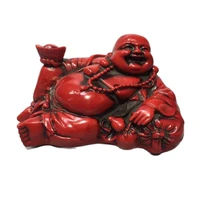 china old beijing old goods red coral carving ingot maitreya buddha statue