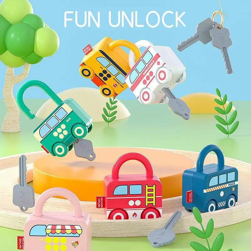 

Early Childhood Education Fun Unlocking Toy Math Letter Enlightenment Key Lock Paired Scooter Educational Aids