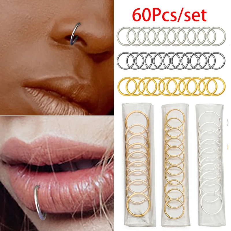 Кольцо для пирсинга носа ручной работы в стиле панк кольцо ношения носу губах