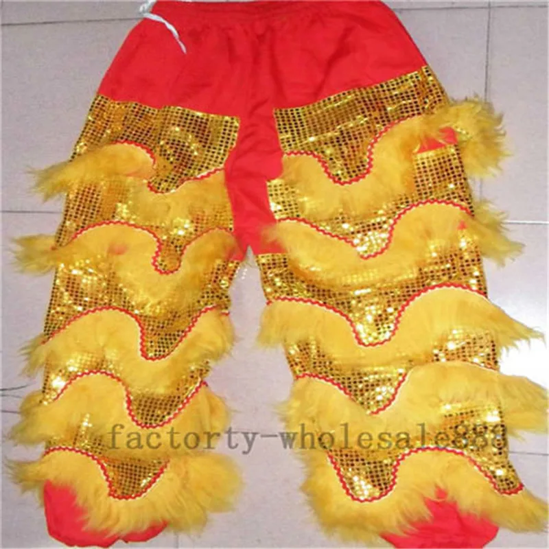 

Hot Advertising Chinese Lion Dance Costume Pants Festival New Year Clothes Cosplay Party Game Dress Adults Size Handmade 6 Color