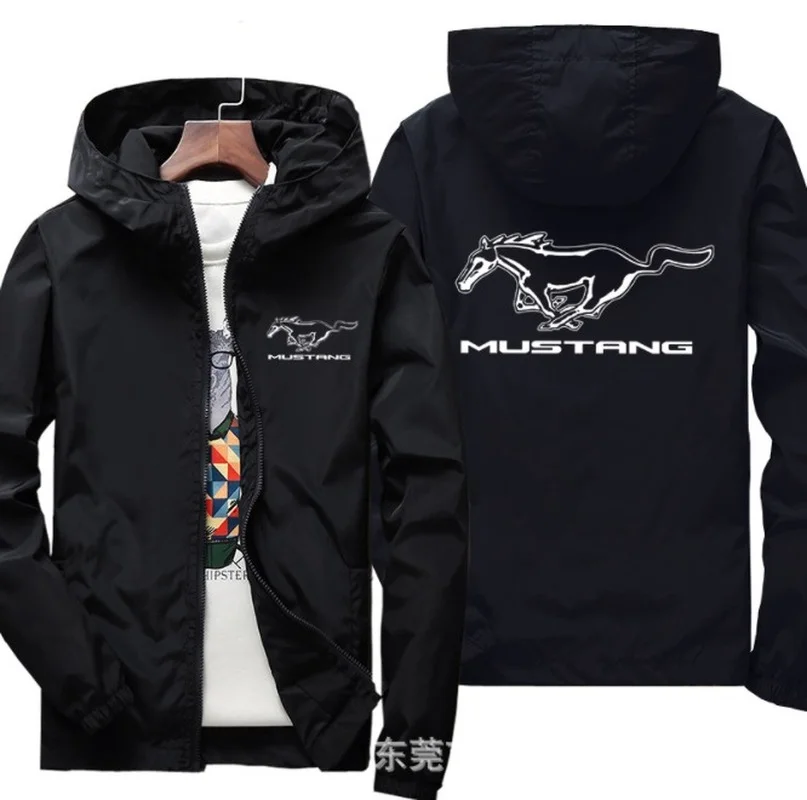 

2021 мотоциклетная ветрозащитная куртка с логотипом MUSTANG, мотоциклетный костюм для езды на мотоцикле с капюшоном, ветровка, свитшоты, Гоночно...