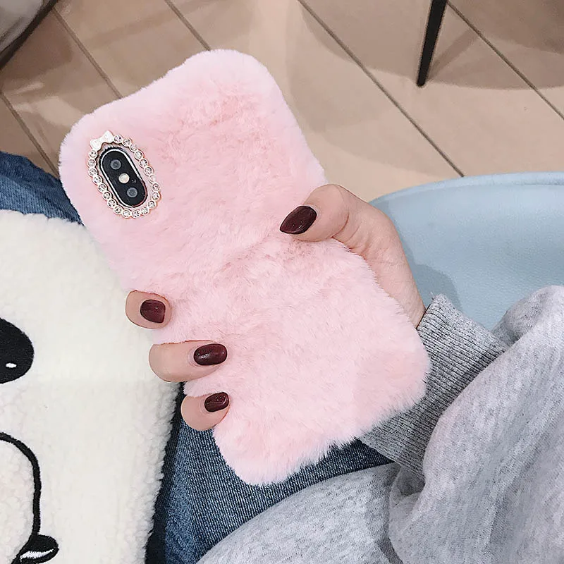 

Fur Cases for Samsung Galaxy M10 M20 M30 M40 M30S A40S Phone Case For samsung Note 10 Plus Pro 8 9 5 4 3 2 Luxurious Funda Cover