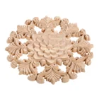 1 шт. винтажная деревянная аппликация, круглая резная фотография, наклейка, аксессуары для украшения дома, настенный шкаф