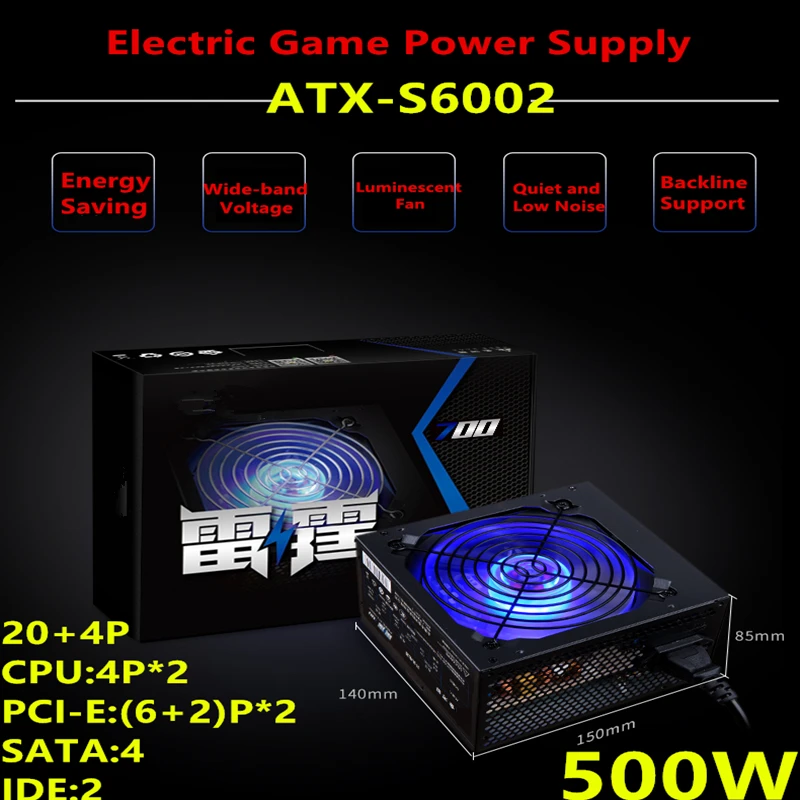 Новый оригинальный блок питания для ПК бренда Golden Field поддержка двух карт