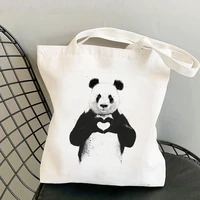 2021 shopper all you need is love printed tote bag women harajuku shopper handbag girl shoulder shopping bag lady canvas bag