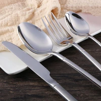 304 stainless steel cutlery with square handle western tableware steak cutlery thickened western food gift western food set