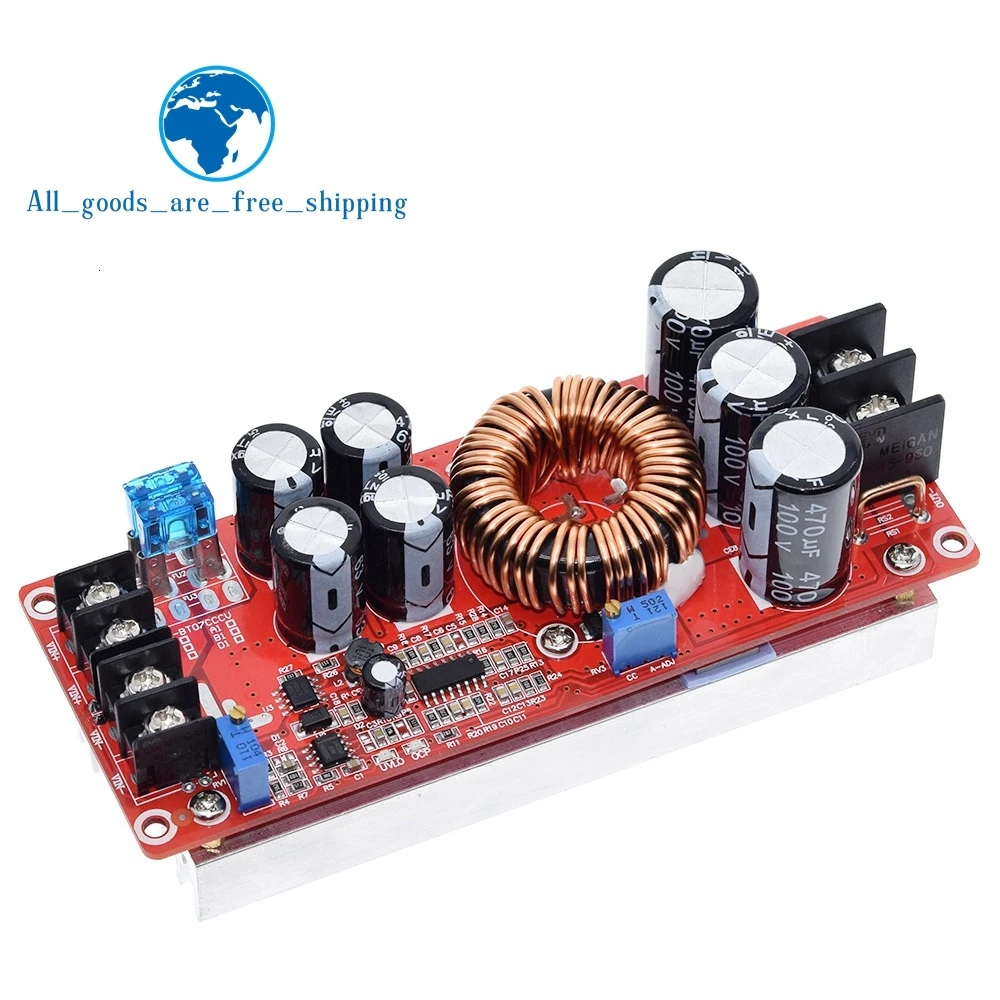 TZT 1200W 20A DC преобразователь Повышающий Модуль питания в 8-60V OUT 12-83V