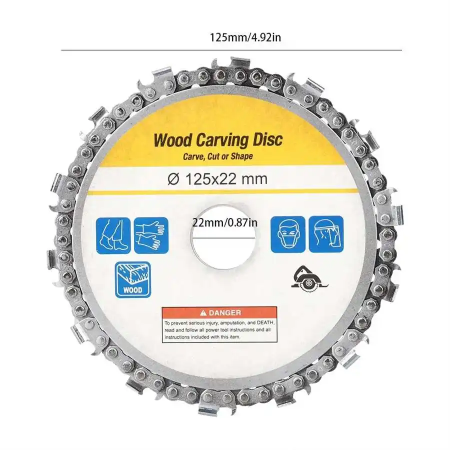 5 дюймовый 14 зубчатый угловой шлифовальный станок цепной диск для резьбы по