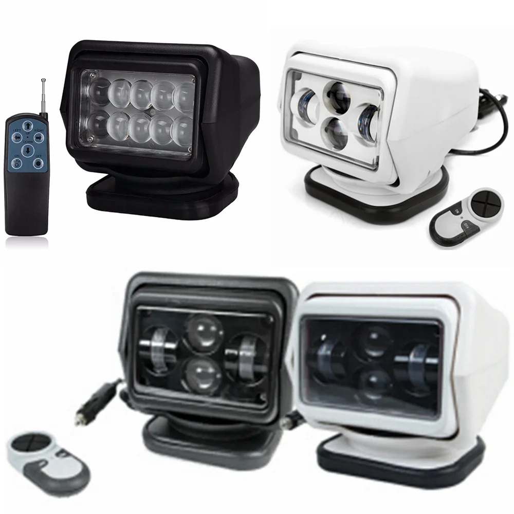 360 Degree Remote Control 7inch LED Searchlight 50W 60W Rotate Spotlight Light For Truck Off-Road SUV Boat Marine Driving | Автомобили и