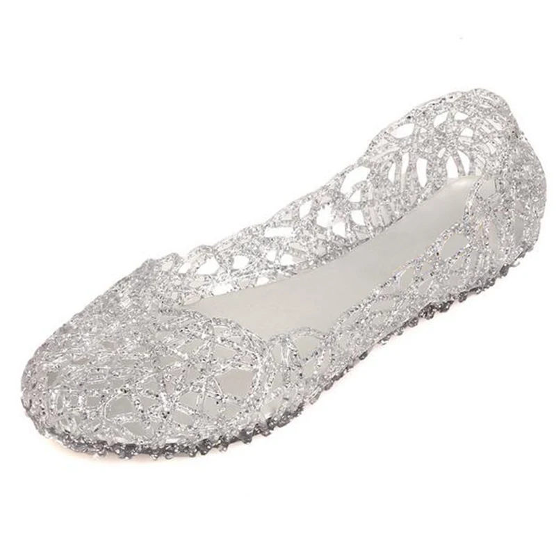 2021 пластиковые туфли в повседневном стиле с вырезами Женские сандалии женская