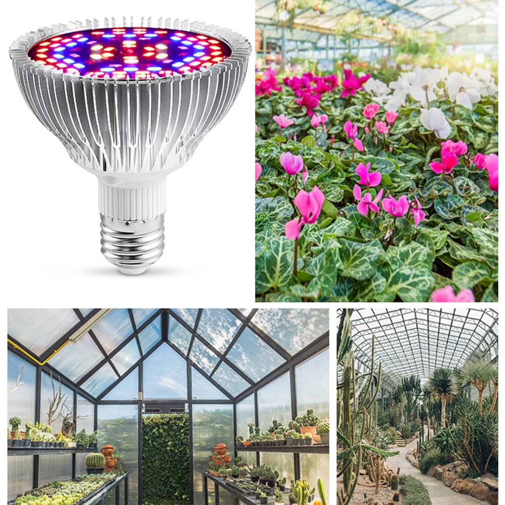 

80W LED Grow Light Full Spectrum Plant Lamps Bulb Plant Growth Bulbs For Hydroponics Plants Flower Seed Starting Indoor