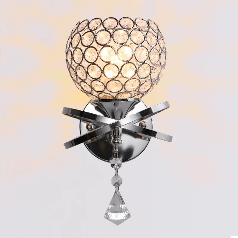 Настенный светильник с кристаллами простой креативный прикроватный для спальни