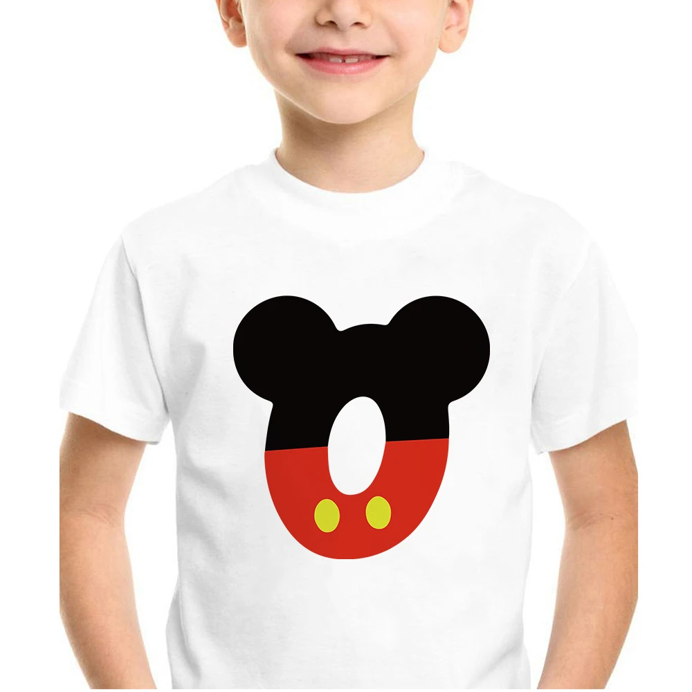 

Одежда для мальчиков с Микки Маусом; На день рождения; Юбка-американка на возраст от 0 до 9 лет футболки с рисунками из мультфильмов для детей в стиле «с днем рождения Детская футболка с героями мультфильма про пижамы с забавными животными подарок Disney 