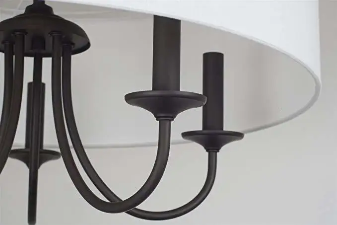 Новый дизайн тканевый абажур металлическая Подвесная лампа-канделябр | Лампы и