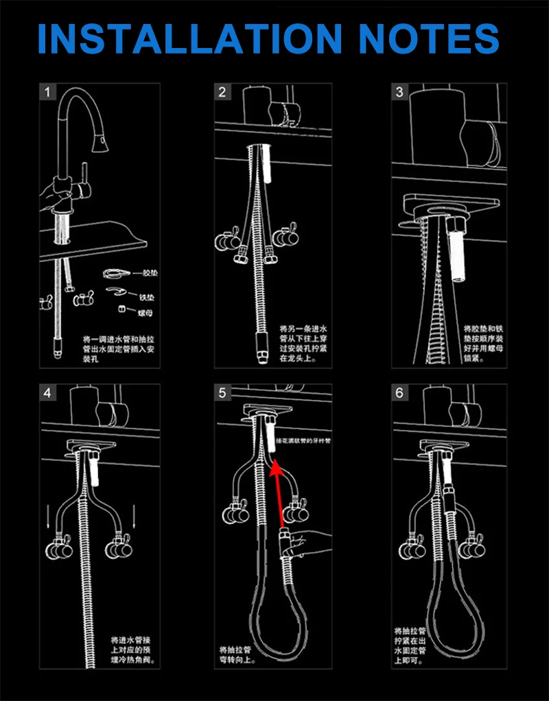 

Brushed Nickel Kitchen Faucet Single Hole Pull Out Spout Kitchen Sink Mixer Tap Stream Sprayer Head Chrome/Black Mixer Tap