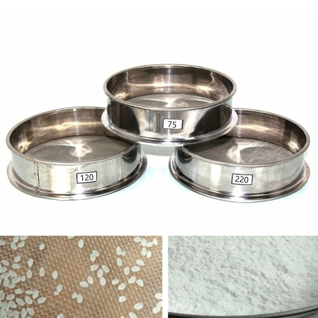

Screen Sieve Sesame Stainless Steel Tools 15CM 75/120/220 Chinese Medicine