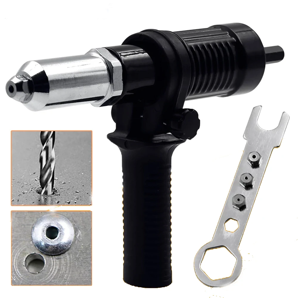

Electric Rivet Nut Gun Riveting Tool 2.4mm-4.8mm Cordless Riveting Drill Adaptor Insert Nut Tool Nail Gun Auto Rivet