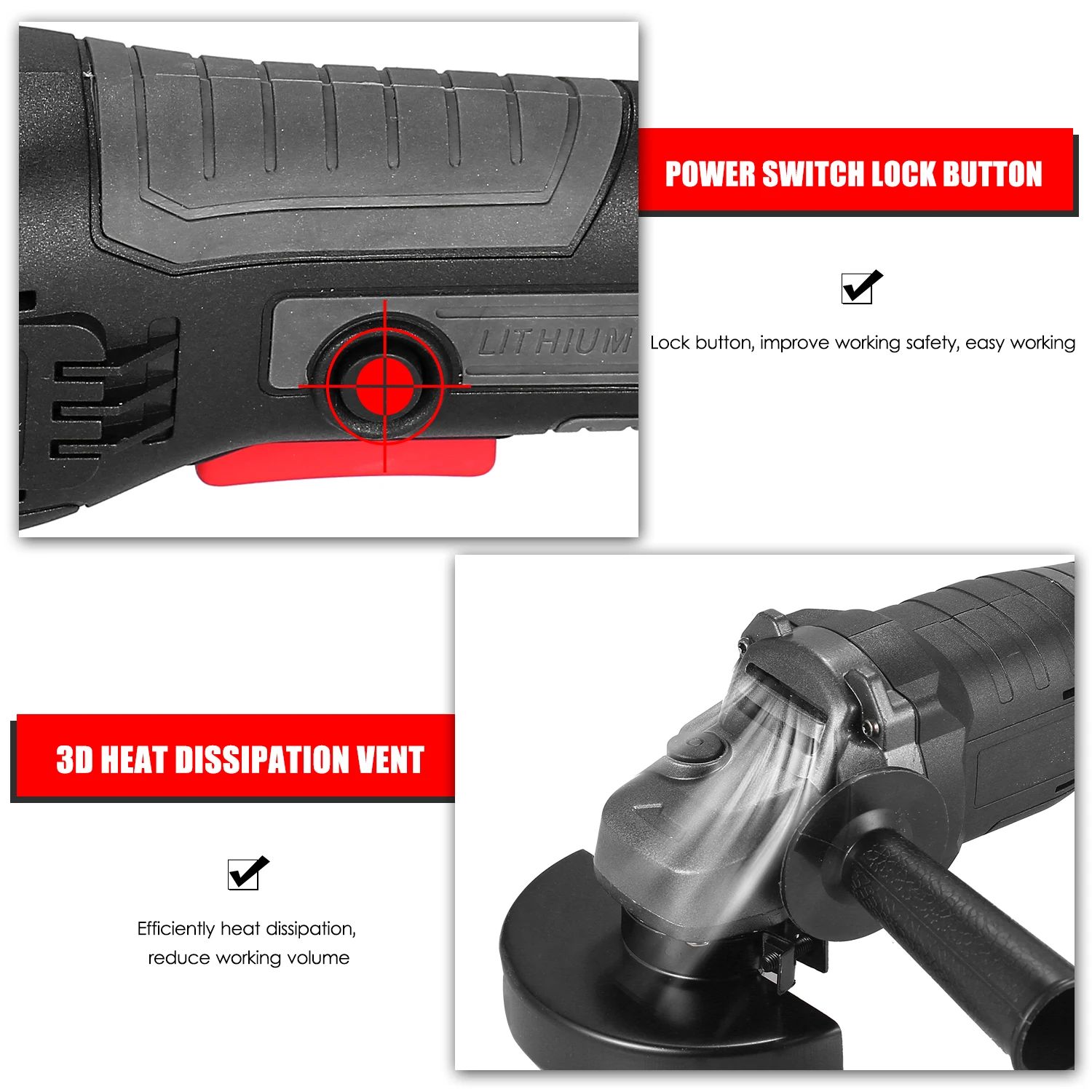 Портативная электрическая бесщеточная угловая шлифовальная машина с переменной