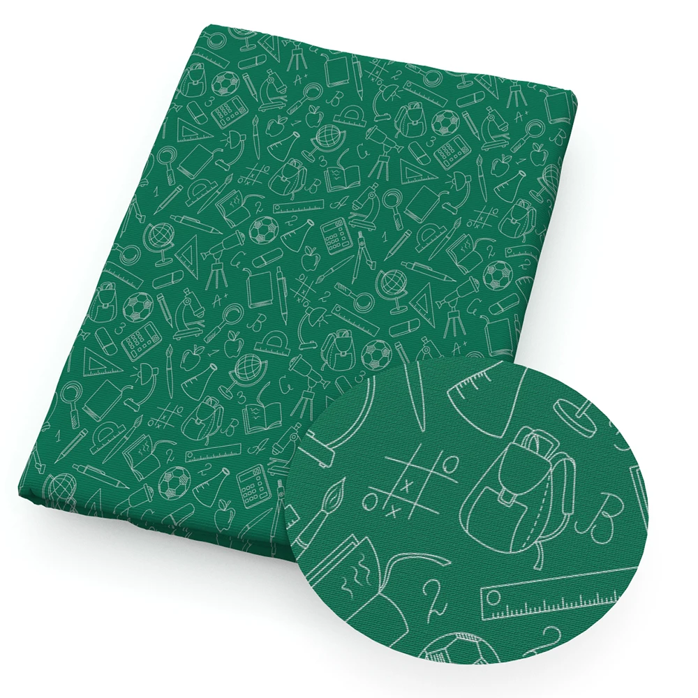 50*145 см Back to School принты с героями из мультфильма полиэфир хлопчатобумажной ткани