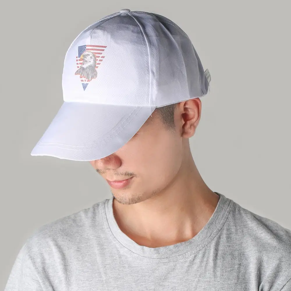 Белая шляпа американский флаг морской Орел печати Кепка для мужчин женщин тонкий
