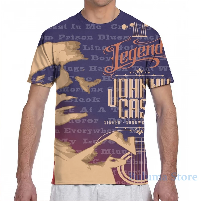 Джонни Кэша (6) для мужчин футболка женщин со сплошным принтом Модная девочек топы