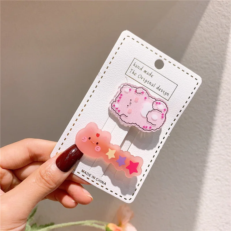 

1 Set Acrylic Cartoon Animal Alphabet Hairpin Hair Clips Girl Kids Hair Pins Kids Hair Accessories