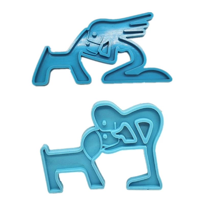 

Dog's Kiss Keychain Epoxy Resin Mold DIY Crafts Jewelry Pendant Silicone Mould