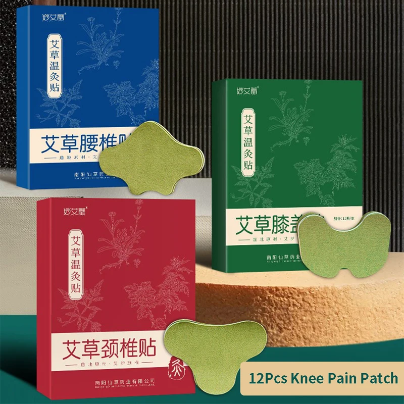 

12Pcs Knee Pain Patch Rheumatoid arthritis Wormwood Pain Relieving Balm Paster