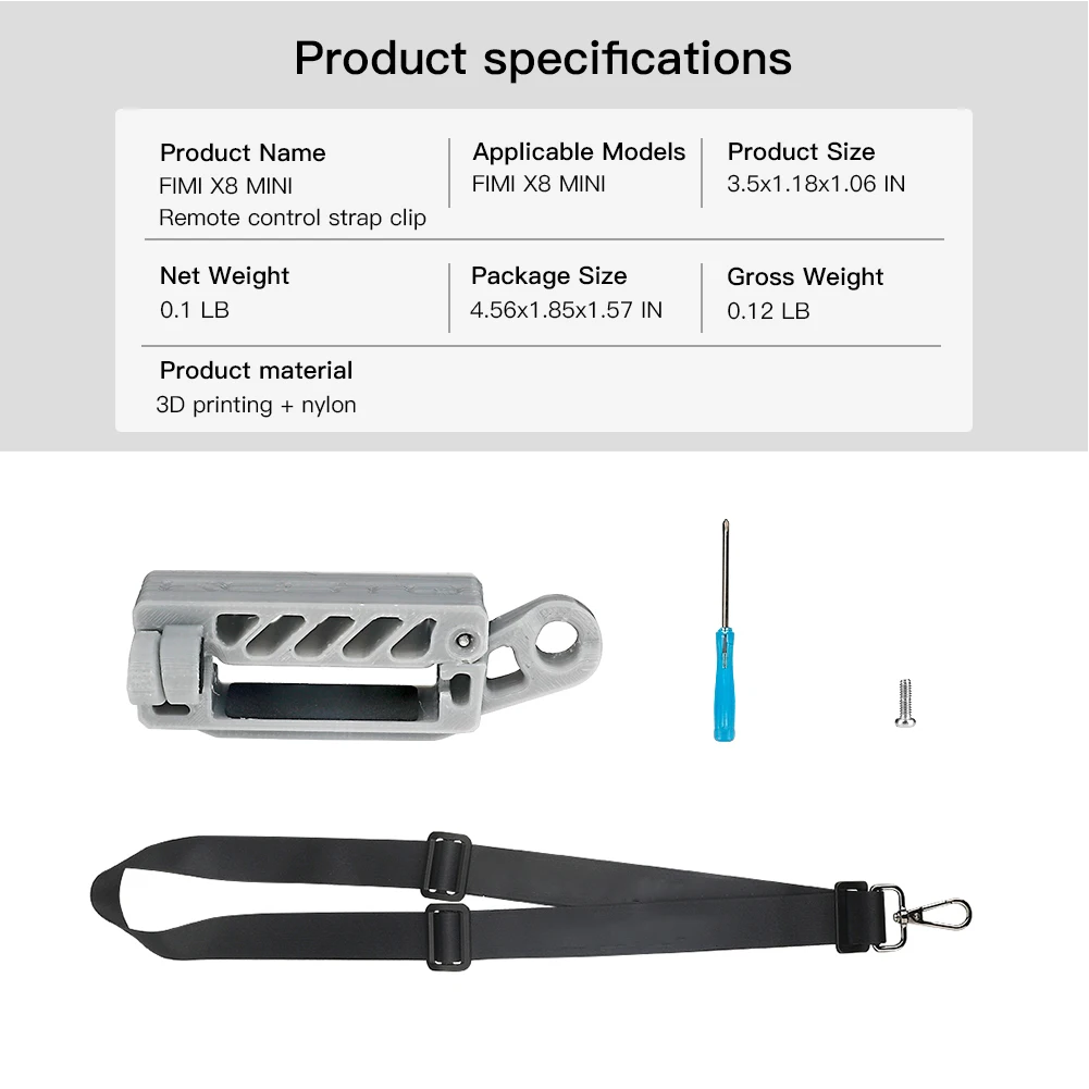 

Neck Hanging Outdoor Portable Professional Comfortable Remote Controller Lanyard Drone Accesories Nylon Clamp For FIMI X8 Mini